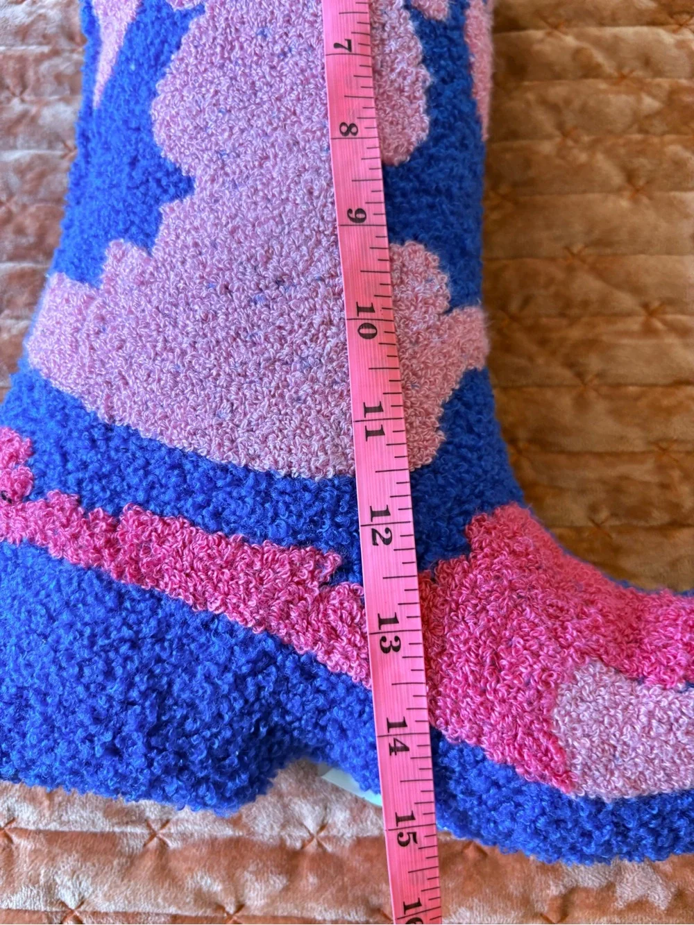 Pink & Blue Novelty Cowboy Boot Pillow